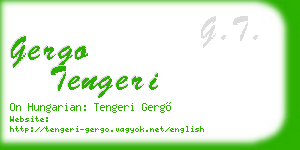 gergo tengeri business card